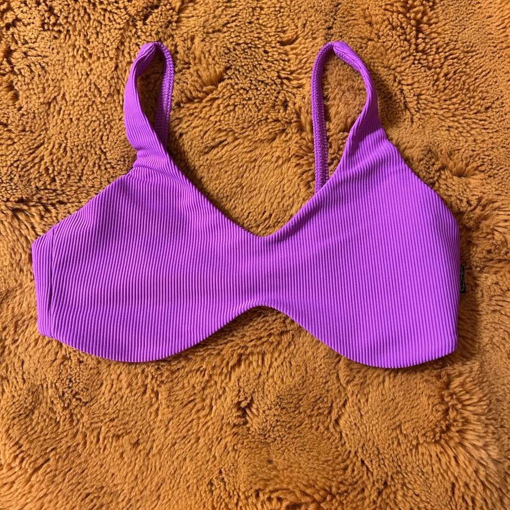 Tiger Friday Ruth Bralette Top Ribbed Grape Soda AXS
